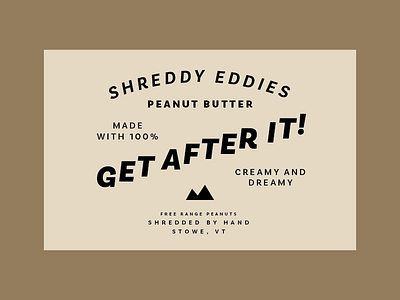 Shreddy Eddies branding monday madness packaging peanut butter shred type type challenge