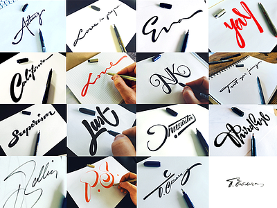 Spring/summer lettering behance calligraphy collection custom lettering script signature style type unique