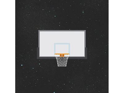 Space Hoops backboard ball basketball galaxy hoop hoops illustration nba space stars texture