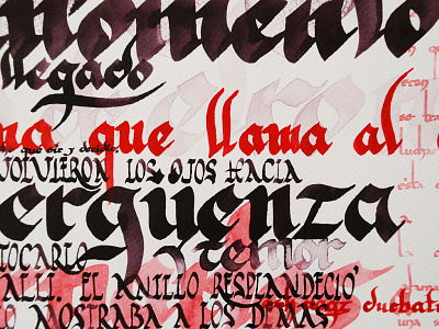 Caligraphic poster II book calligraphy design lord poster rings typography