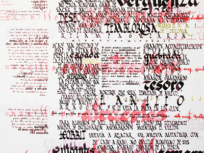 Calligraphic poster book calligraphy design lord poster rings typography