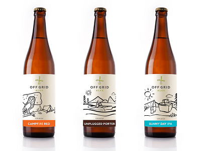 Off Grid Ales branding packaging