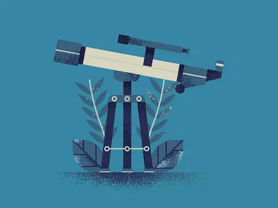 Telescope art design graphic illustration minimal telescope texture vector