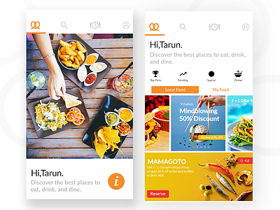 Godiner : Landing Page application brand concept debut design designer dribbble ecommerce food graphic graphicdesignui identity logo minimal ui uidesign uidesignpatterns userinterface ux webdesign