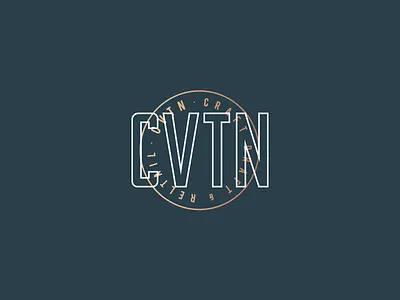 CVTN badge beer brand brew circle drink drinkery gold hops identity logo tennessee type