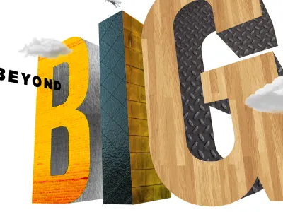 Beyond Big editorial illustration big collage illustration type ucf