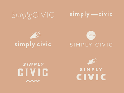 More Logo Sketches for Simply Civic branding logo