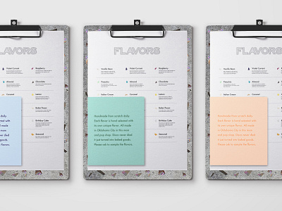 Disco Menu bakery branding bright clipboard color inline menu minimal pastel structure typography vintage