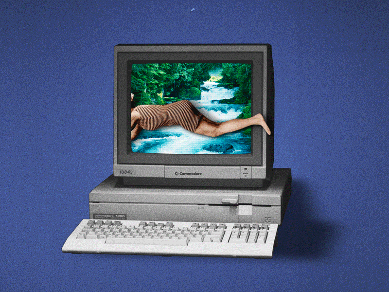 SWIMMING_UPSTREAM.gif abstract animation collage computers design gif motion retro surrealism