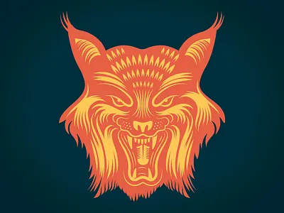 Lynx cat illustration lynx