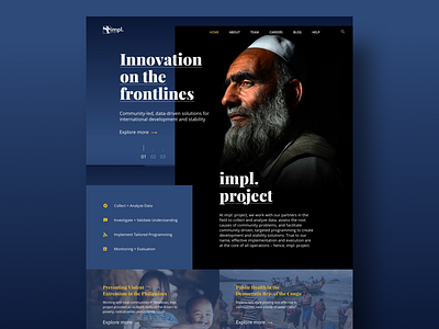 impl.project layout visual design web design website