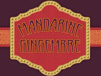 Mandarine Gingembre art nouveau china emboss foil stamping mandarin pattern typography