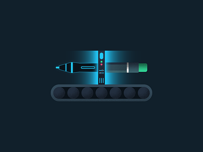 Future conveyor future illustration pen pencil transformation