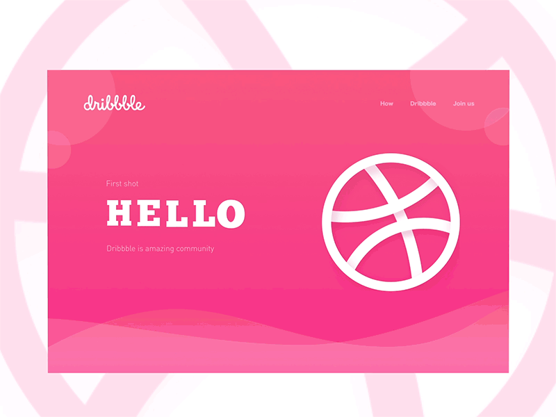 Hello dribbble creation debut dribbble flat gif hello illustrator motion process roll spin tool