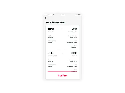 Confirmation Reservation challenge confirmation daily dailyui mobile reservation ui ux