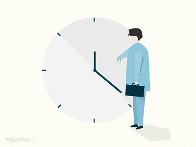 On Time alarm appointment business illustration management on time punctual time vector