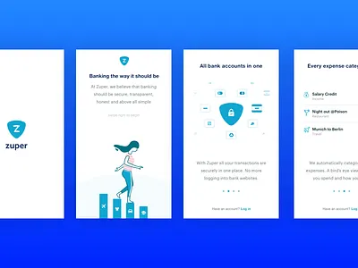 Zuper Ios App accounts banking finance fintech ios onboarding