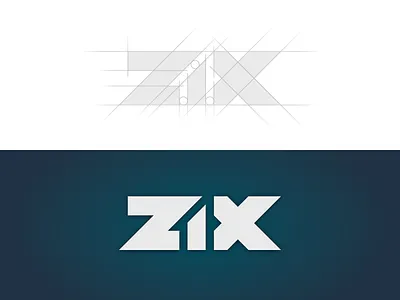 ZIX logotype line logo logotype mark simple symbol typography x z