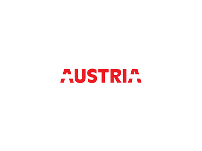 Austria austria concept flag graphic design logo logo design minimalistic red white