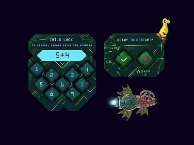 Planetarix UI aliens character design concept concept art game game design illustration kids logo ui