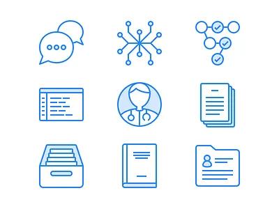 AI in Healthcare – Icons ai blue doctor healthcare icons medical