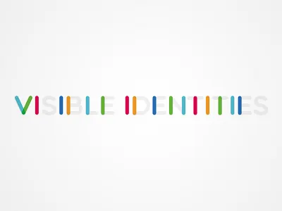 VISIBLE IDENTITIES branding color colourful colours effect graphic design identity logo optical shadow typography visual identity
