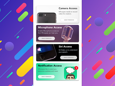 Permission Screen camera ios mic notification permission siri ui