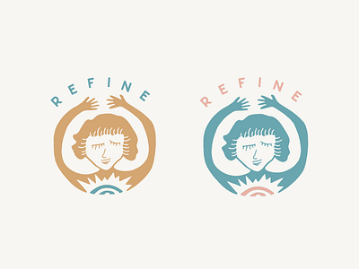 Refine Yoga drawn girl hand hands refine yoga