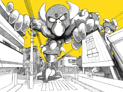 Untitled penink poster posterart robots