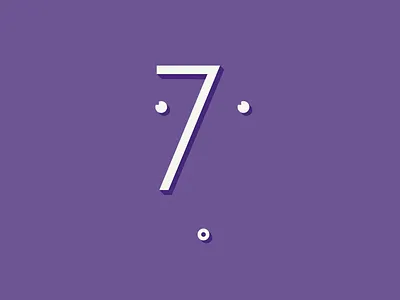 7 7 challenge eyes lettering mouth nose number purple typing typography
