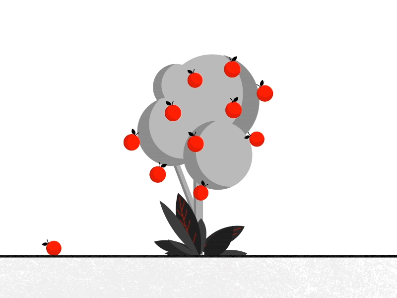 Growing tree apple black bush gif grey red tree white yandex