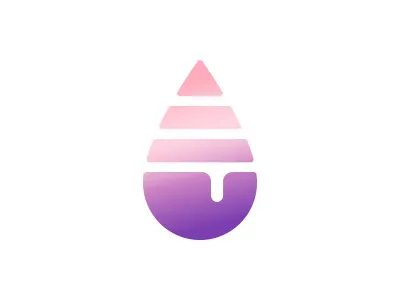 Unicorn Snot Icon drip drop emblem glitter goo gradient icon logo logomark mark ooze unicorn