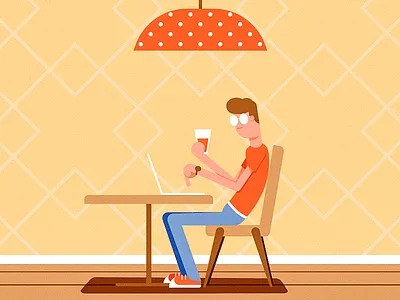 Coworking cafe coffee coworking freelance freelancer laptop