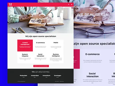 Corporate website corporate design identity red ui ux web