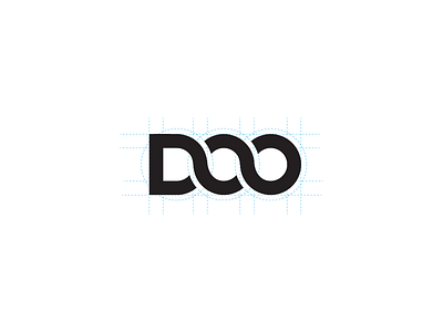 Doo black brand creative doo grid logo typo