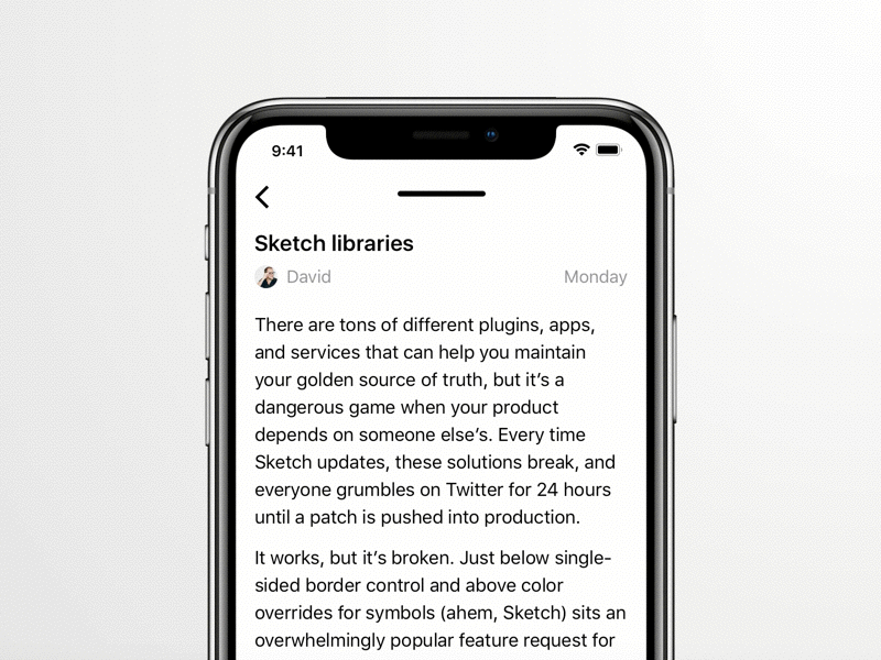 iPhone X — Mail App Concept animation app bar clean concept ios 11 iphone iphone x mail minimal native notch