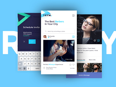 TRYM contest mobile ui ux