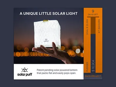 Crowdfunding Campaign - 032 032 campaign crowdfunding dailyui