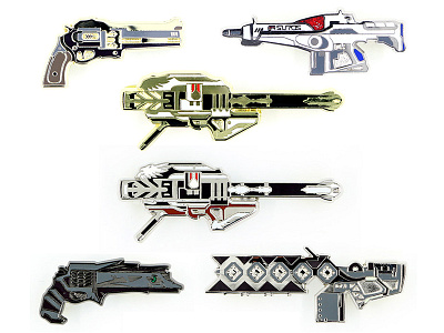 Destiny Weapon Pin Sets destiny gjallarhorn guns pistol sidearm thorn video game weapons