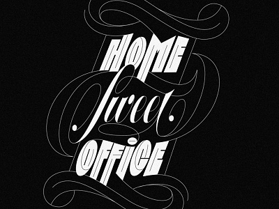 Home Sweet Office custom home sweet office lettering