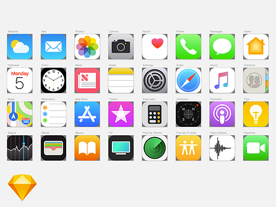 iOS 11 Icons Sketch Template 11 app apple ios ios 11 new photoshop sketch ui update ux