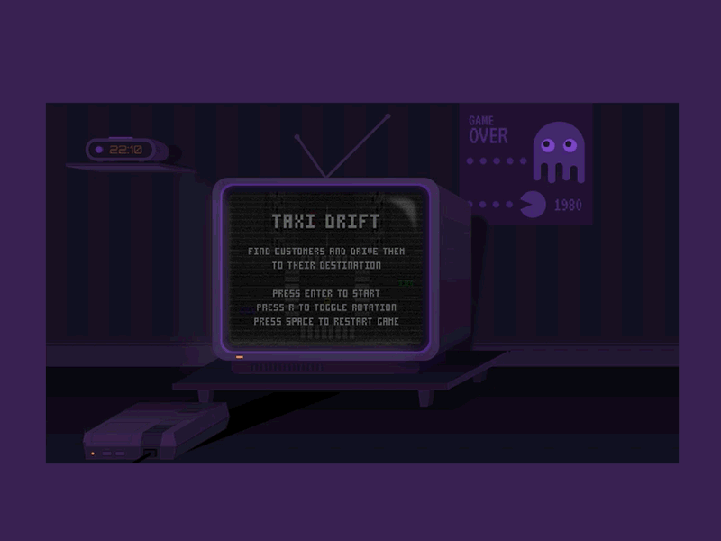 8bit gaming room /w Nintendo & GTA animated css game gif gta nintendo purple