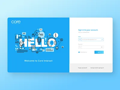 Daily UI #12 - Sign In blue branding clean desktop form graphic design sign in ui ux web welcome