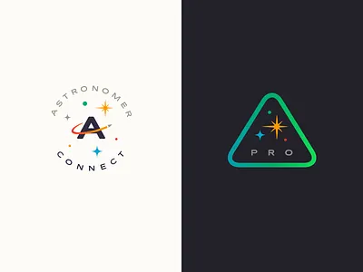 Astronomer Connect & Pro Logos astronomer data logos space stars