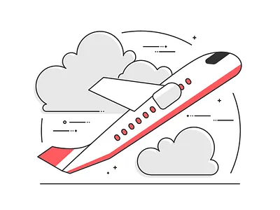 plane illustration ui