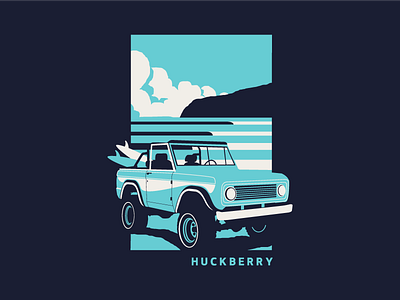 The Secret Spot apparel branding bronco ford identity illustration lettering shirt surf truck type