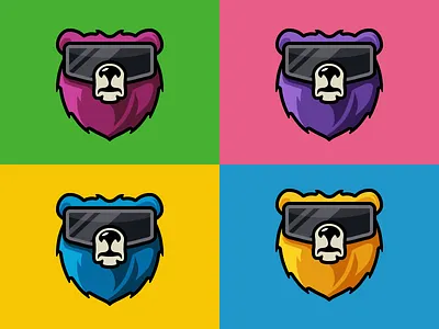 Bear adobe illustrator bear contour flat vector
