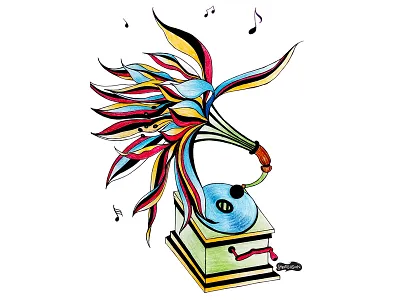 Bitter sweet symphony abstract art concept design drawing flower graphic illustration music shrutillusion sketch symphony