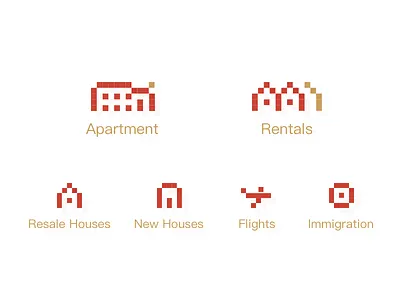 Icon house festival house icon illustration pixel pixel art red