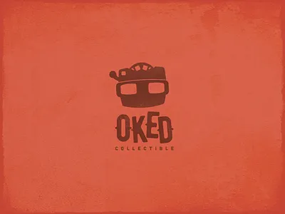 Oked Collectible Logo brand identity branding collectible emblem concept logo design logomark logotype mark retro toy texture vector vintage